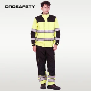Electric Mining Safety Two Piece Work Suits Hi Vis Anti Static Flame Retardant Jacket and Trousers