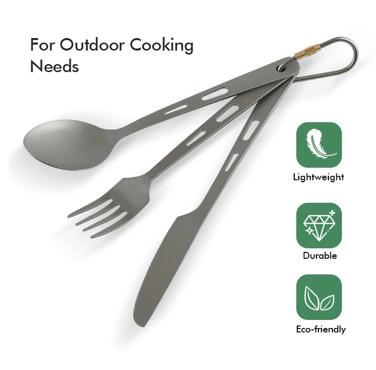 Rts Ultralight Camping Fork Titanium Camping Cooking Set Durable