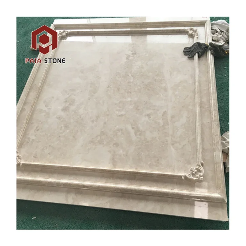 Lastre per pavimenti con bordo decorativo Ultraman, marmo beige