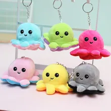 Creative Flip Octopus Doll Octopus Plush Toy Small Pendant Doll Girl Clothing Bag Pendant