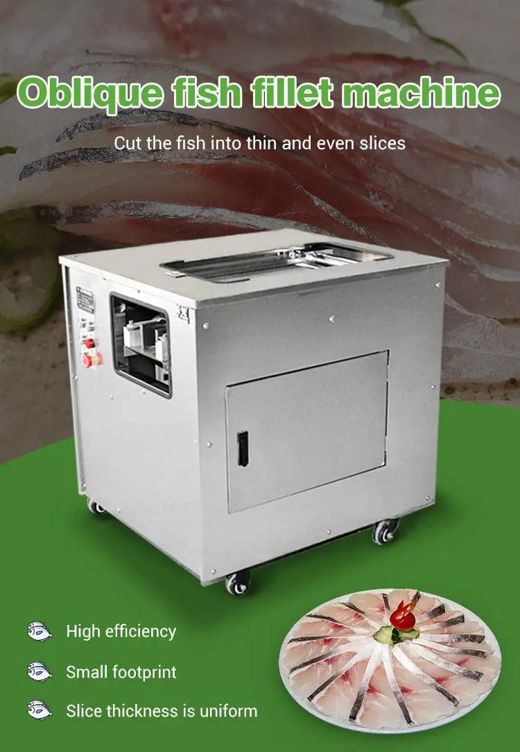 Automatic Cod Anchovy Trout Salmon Catfish Tilapia Fish Smoke Sashimi Slice Cut Slicer Fillet Machine Price