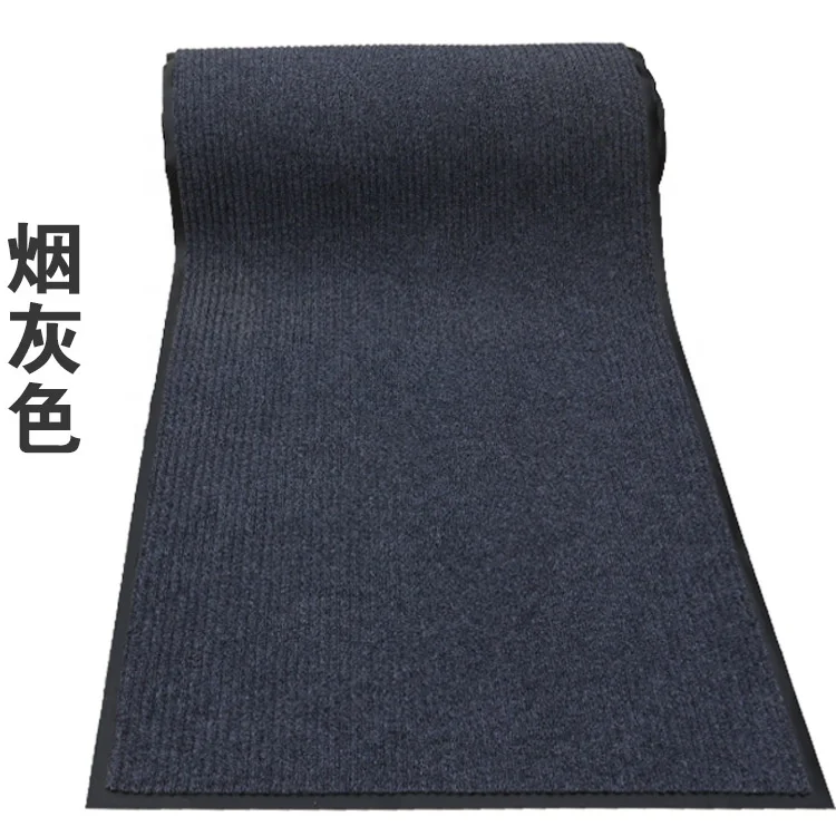 product high quality 100 polyester non woven needle punched three five ribs carpet pvc backed indoor and outdoor door mat-71