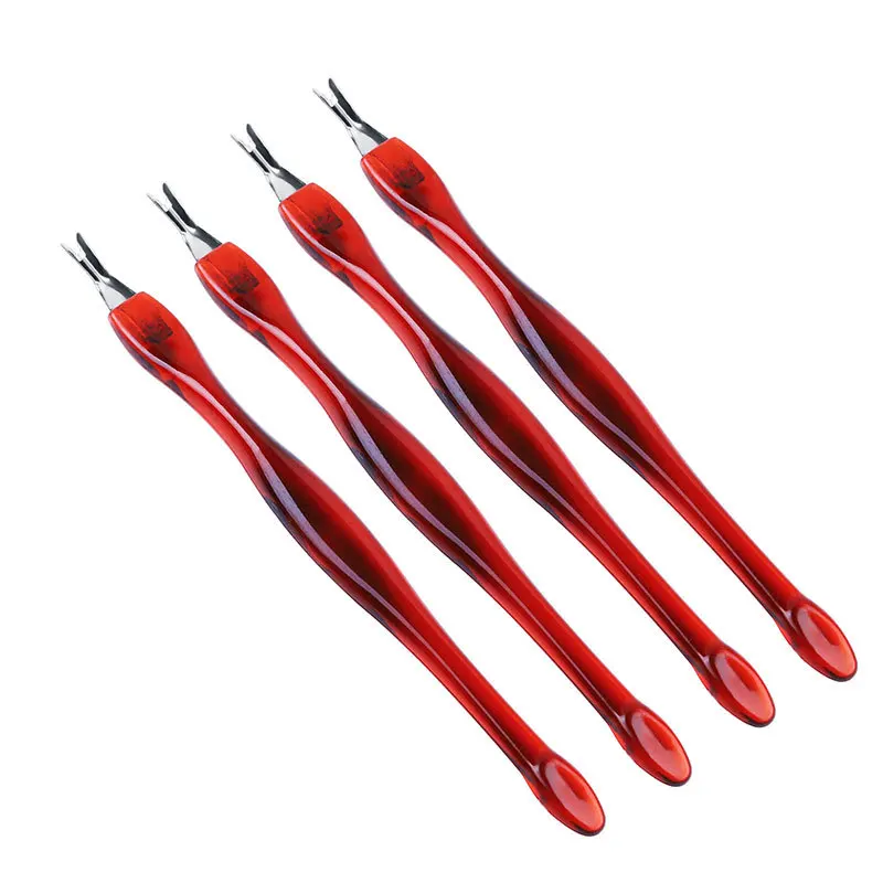 Free Shipping Professional Nail Tool Brown Dead Skin Callus Removal Fork Cuticle Trimmer Remover Pusher