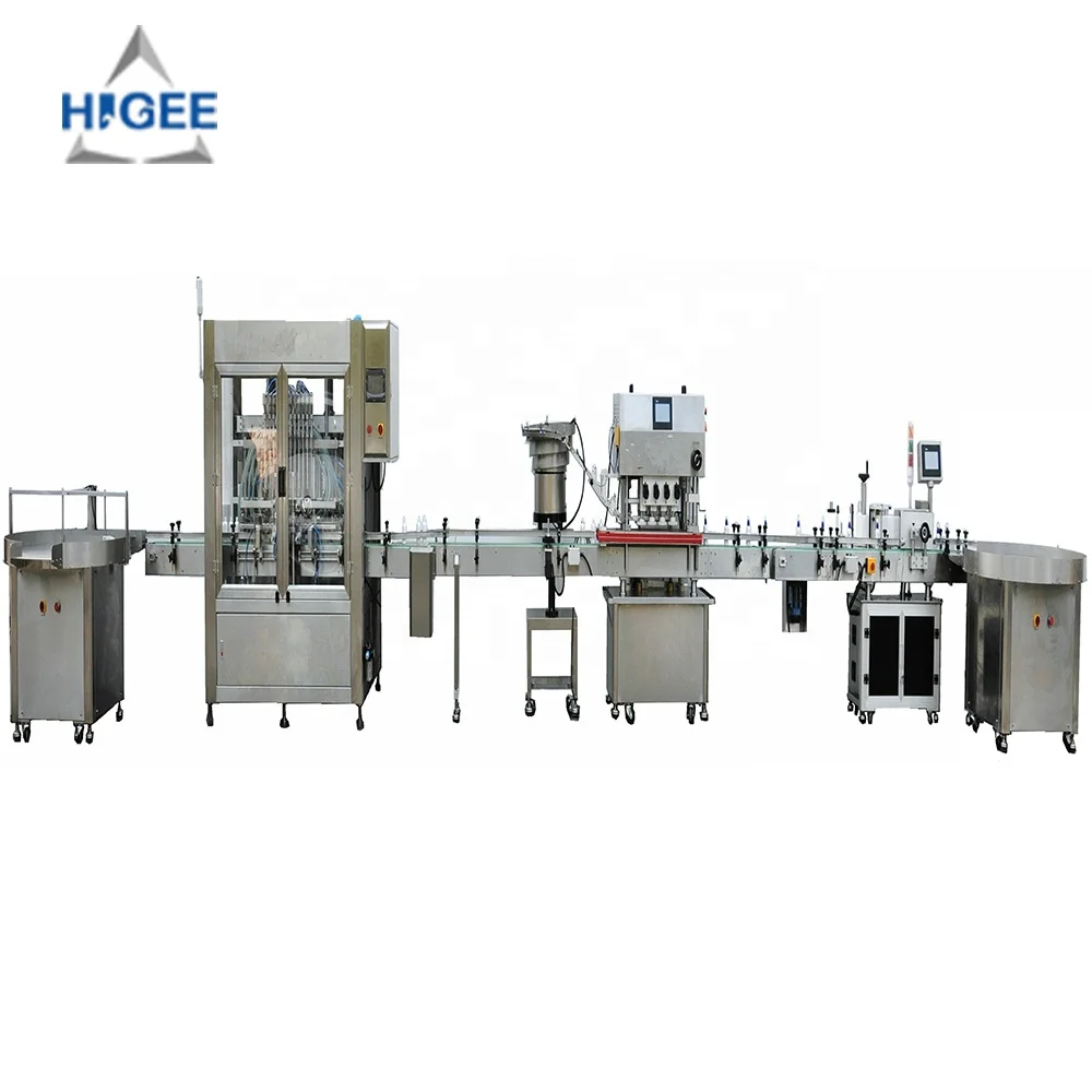 Automatic Small Bottle Liquid Filling Capping and Labeling Machines Bottle Packing Filling Machine Production Line for Bottling