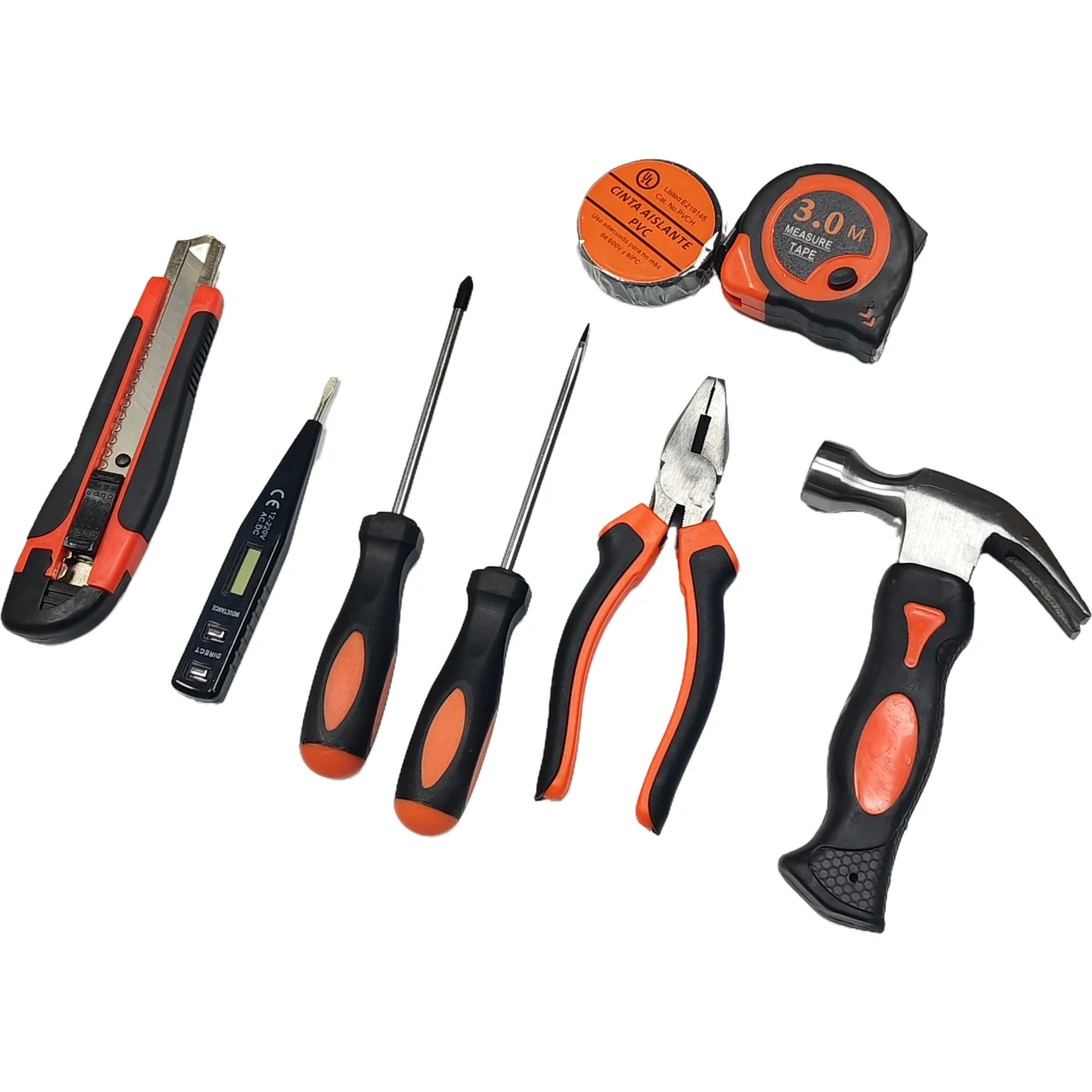 9Pieces Home Tool Set, Basics Household Tool Kit with Small Mini