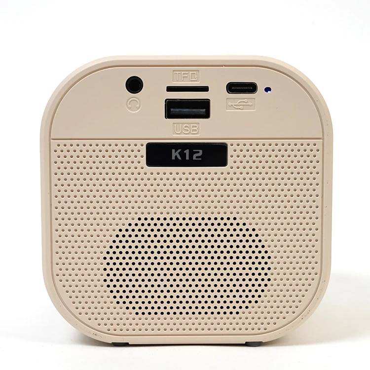 Worthy Mini Portable Karaoke Speaker with Wireless Microphone and Colorful Lights for Kids Adults Metal Active RGB