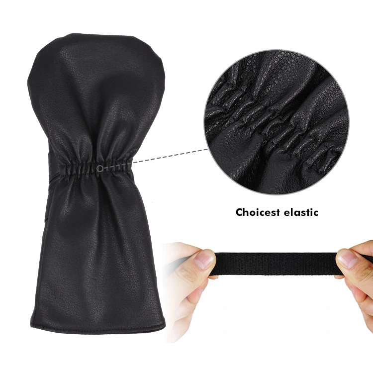 High Quality Pu Leather Blank Golf Headcover Custom Logo Golf Driver Fairway Wood Headcover Oem
