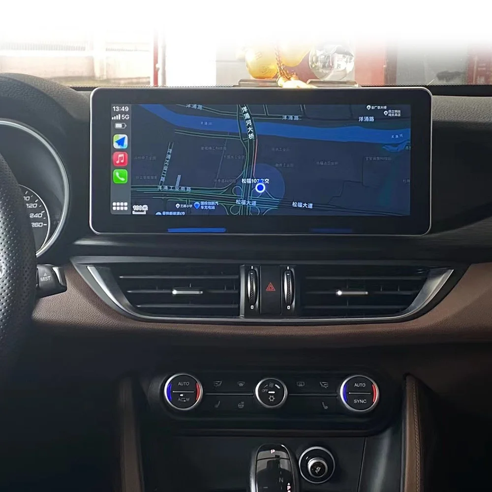 12.3 Inch for Alfa Romeo Car GPS Navigation HD Touch Screen Built-in DSP Wireless Carplay Auto Multimedia Radio Player Head Unit
