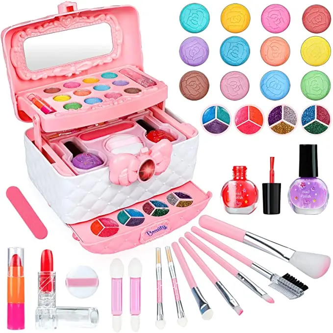 Kit de maquiagem para meninas fingir jogo de maquiagem kit de