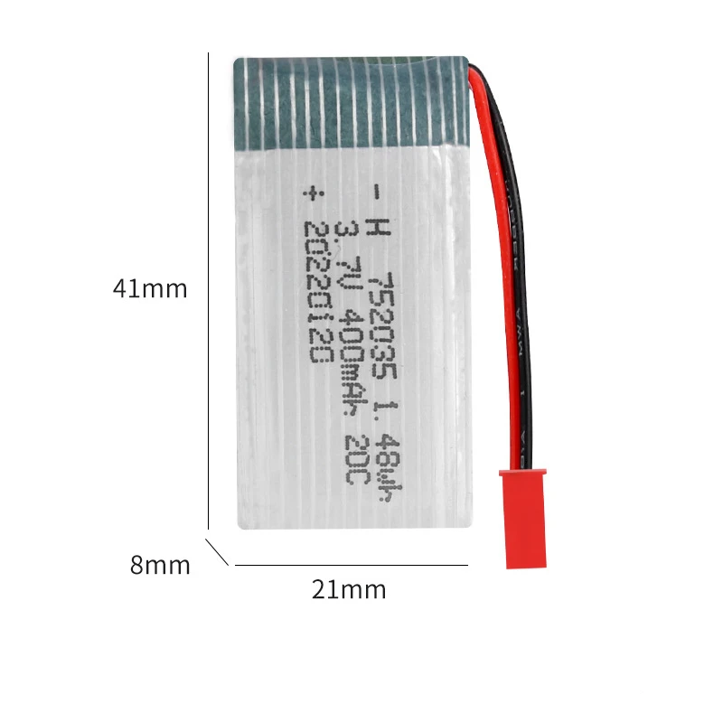 500mAh, Big 5pk Small Drone Batteries -- 3.7V 20C -- Ships