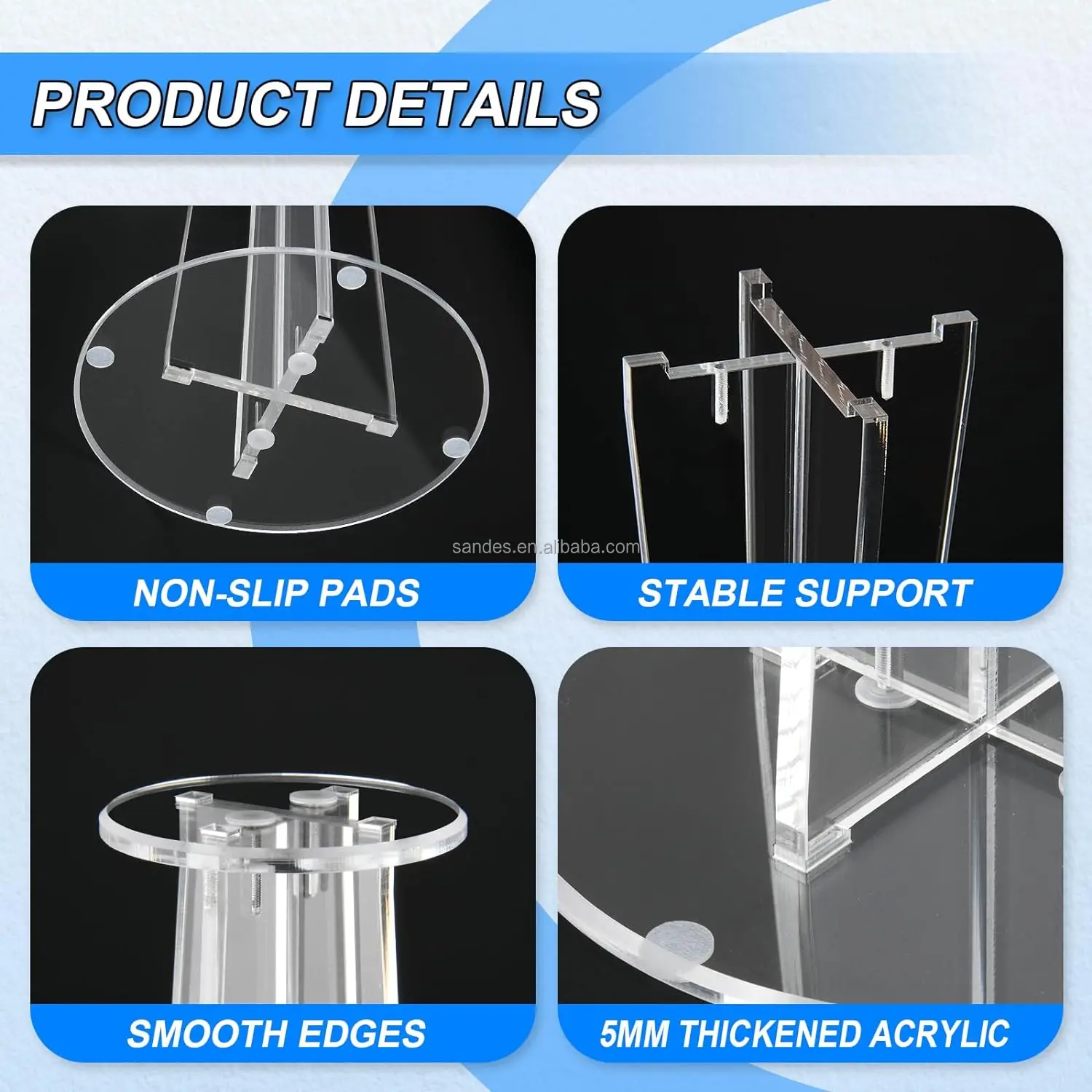 Acrylic Desktop Helmet Display Stand - Customizable Organizer