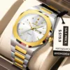 1 quadrante bianco, cinturino argento e oro