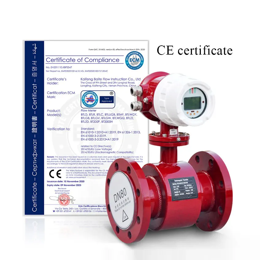 RS485 Modbus High Pressure Integrated Electromagnetic Water Flow Meters