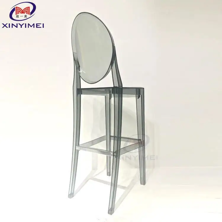 Bar Stool High Chair Acrylic Chair Transparent Clear Resin Wholesale Modern  Party for Bar Dining Chairs Commercial Furniture