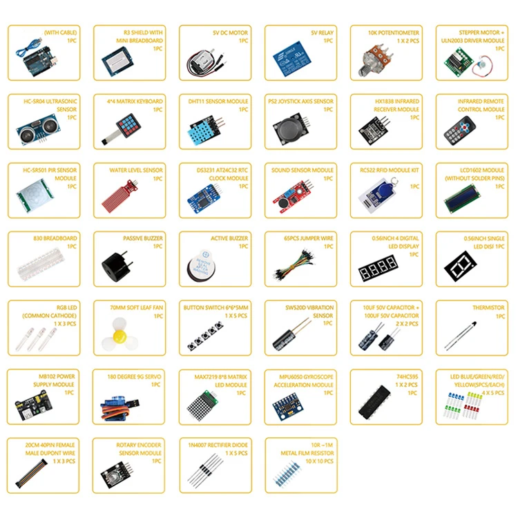Tscinbuny Ultimate Electronics DIY Education & Maker Kit Starter Kit with Electronic Modules and Boards for Learning