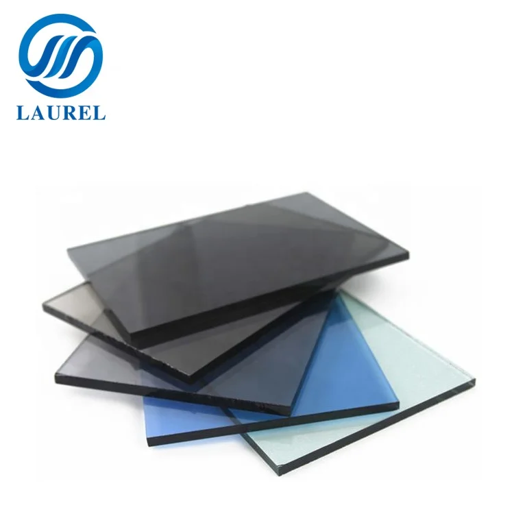 Factory Clear Reflective Tinted Float Glass 4mm 5mm 6mm 8mm 10mm Dark Blue Reflective Tinted Glass