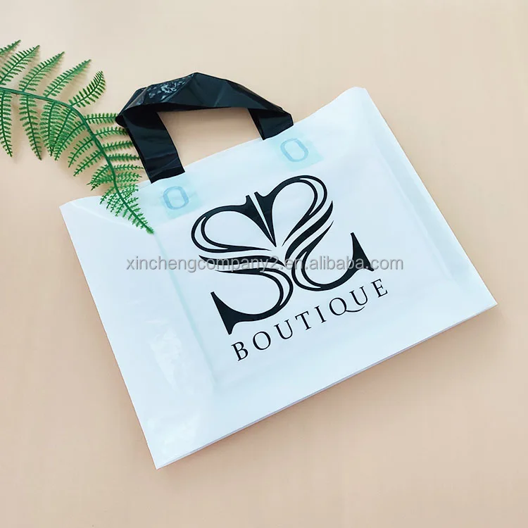Biodegradable Custom Printed Shopping Handle Plastic Bag for Packaging Plastic Shopping Bag