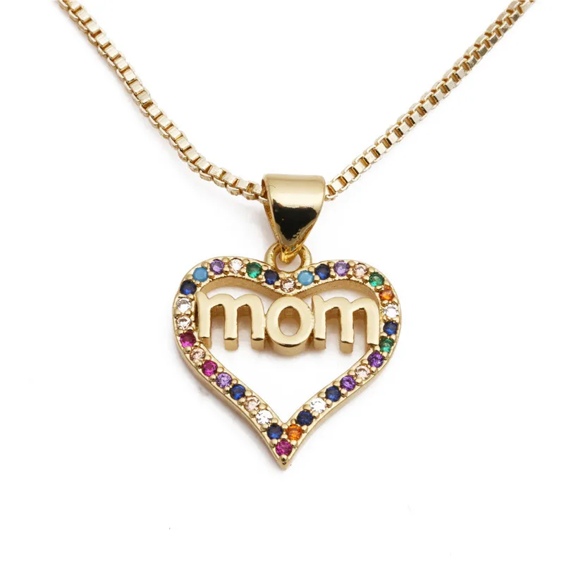 Slightly Inlaid Colorful Zircon Mom 