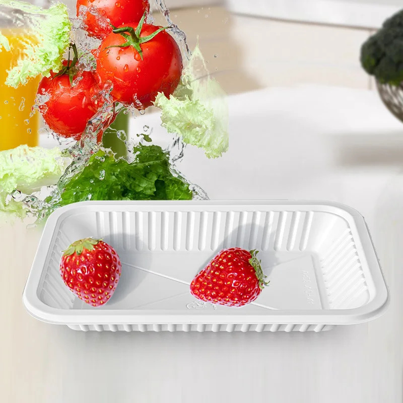 Customization Plastic Fruit Meat Tray Food Grade Pp Packing White Black