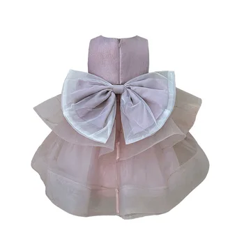 2024 summer baby girl dress new style fashion super fairy vest baby party dress soft sweet girl princess dress