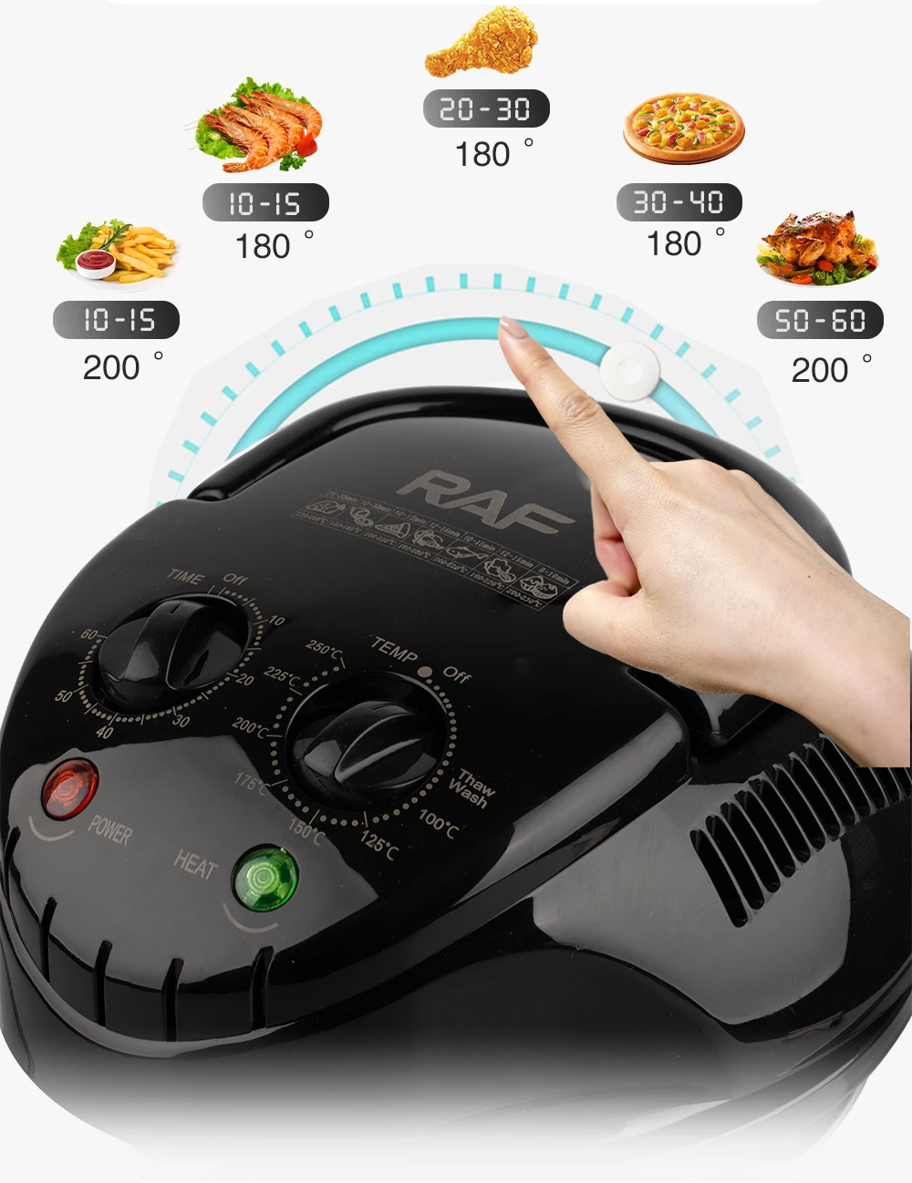 Multifunction Cooker Desktop Glass air Fryer Electric Wave Turbo Convection Oven 12L  Halogen Oven for Home