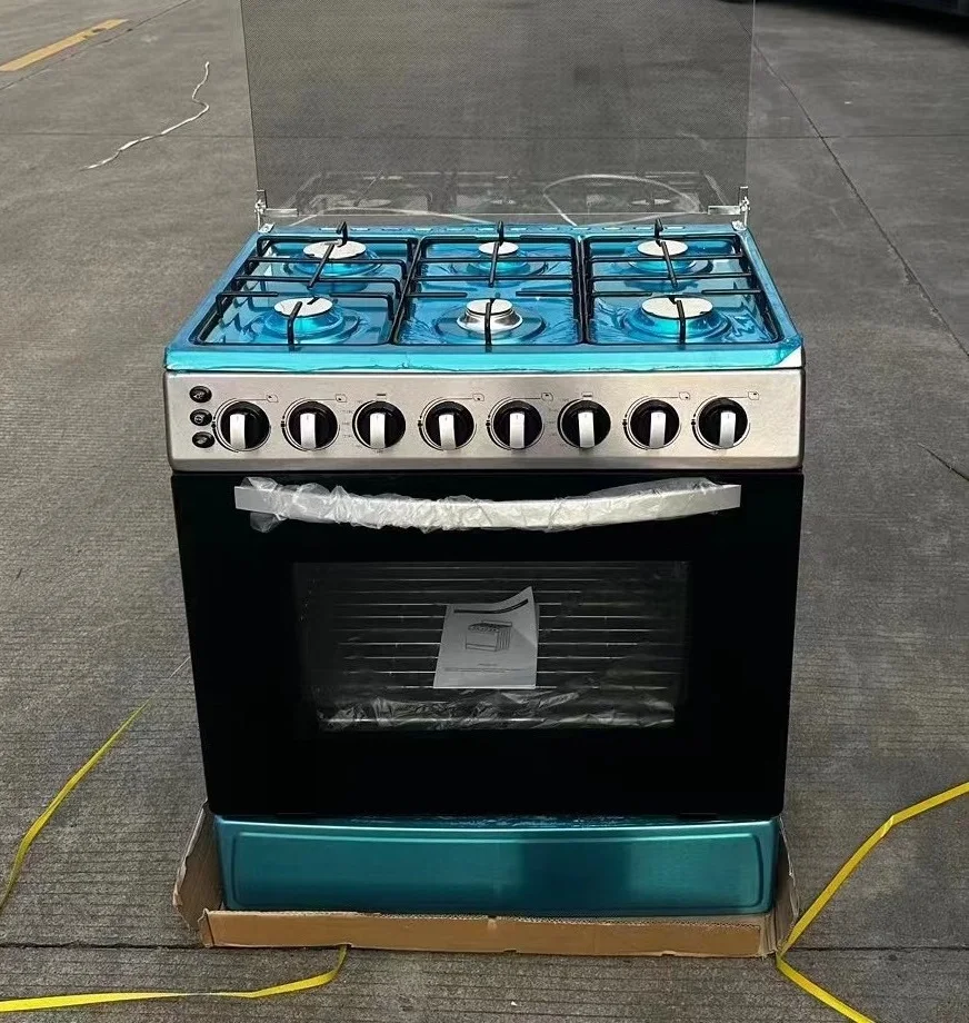 Gas Stove With Oven,Vertical Connected,6 Burners,Gas Fired Oven With