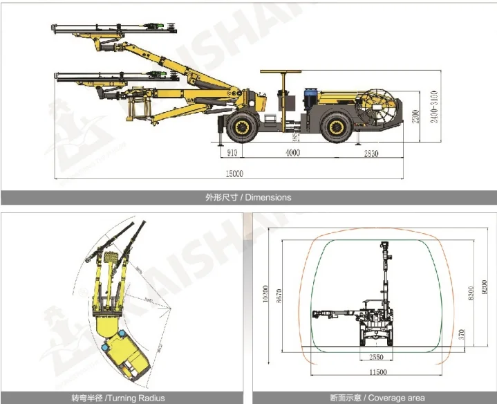 Retail Used Tunnel Boring Machine Sale, Hydraulic Face Drilling Jumbo