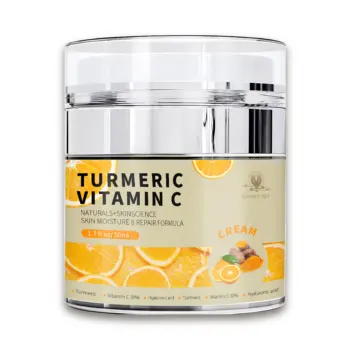 Private Label Skin Care Whitening Lightening Turmeric Vitamin C Moisturizer Facial Cream For Face