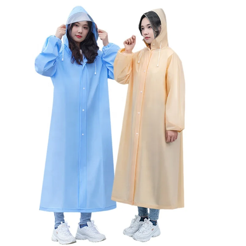 Customizable red Raincoat women's outdoor new long one-piece adult male outwear hiking rain coat