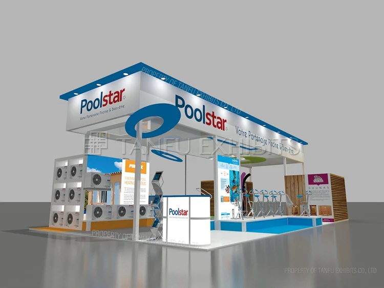 Modular Backdrop Exhibition Booth Rental Trade Fair Equipment Custom Sizes Customized Color Aluminum Fabric Construction Easy