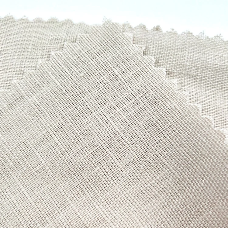 In Stock Wholesale Breathable Soft 14s 170 Gsm Organic Pure 100 Linen