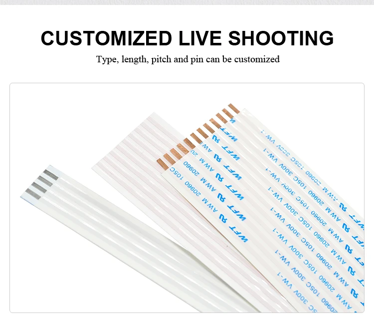 Awm 2896 80c Vw1 Ffc Fpc Flat Flexible Cable 0.5mm 4 6 8 10 12 14 16