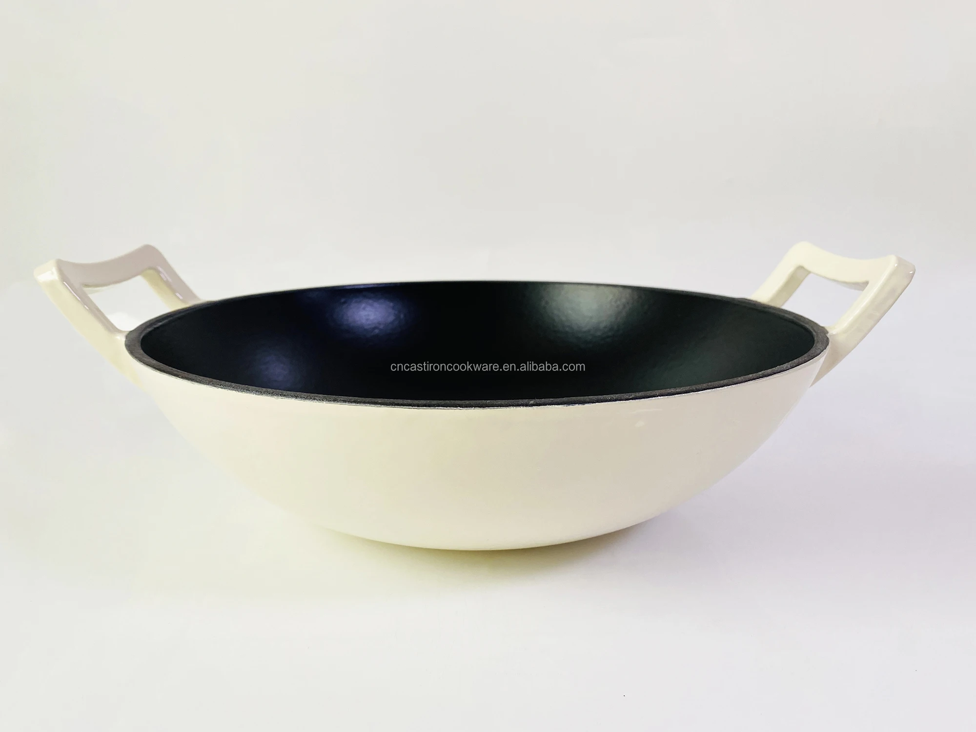 Nonstick Mini Wok Cast Iron Double Handles Chinese Wok Cheap Frying Pan