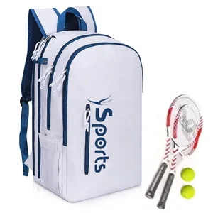 Large Tennis Racket Backpack Women Waterproof Casual Badminton Cover Racquet Sports Athletic Padel Bag with Shoe Compartment
