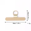 straight D-shaped buckle-gold