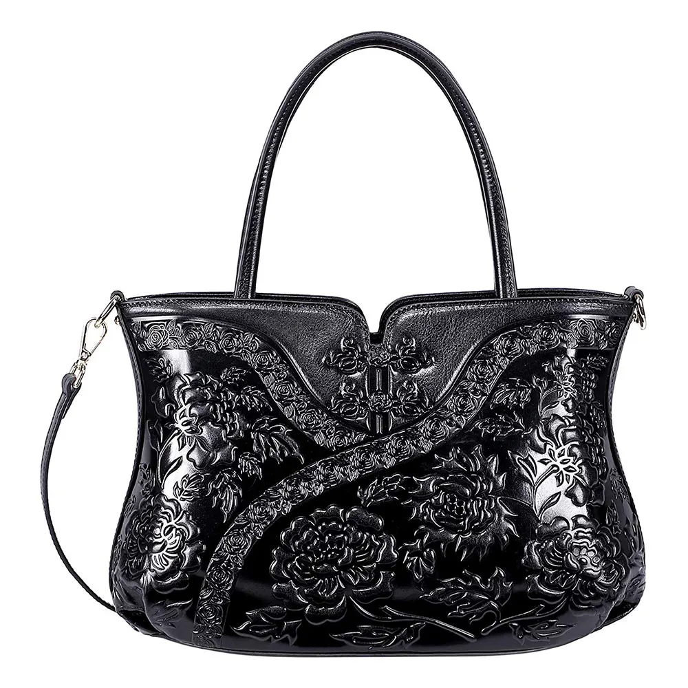 Bolsos De Cuero Para Mujer,Carteras De Hombro Con Estampado De Flores,Totalmente  Personalizados,Venta Al Por Mayor - Buy 100% Genuino De Cuero,Bolsos De  Mano De Mujer,Bolsos De Mano Product on Alibaba.com