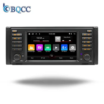 BQCC 2Din 7 inch Quad/Octa core Android 13 IPS screen car radio with carplay Android WIFI GPS RDS car stereo for BMW E53 96-07
