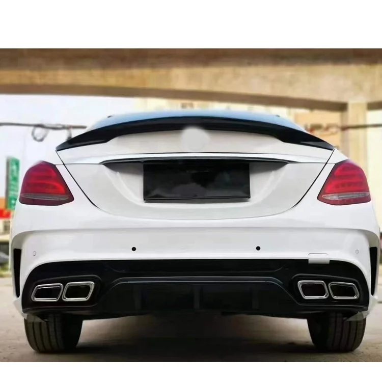 New BORAN Widebody Carlsson Style Front/Rear Bumper Diffuser Tail Exhaust Bolt-On Body Kit for Mercedes-Benz C-Class W205