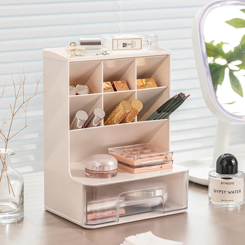 Inclined insert pen holder storage box office desktop light luxury wind pen bucket stationery_3