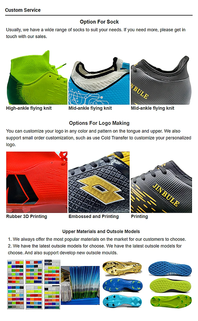 Factory Custom Logo Outdoor Training Competition Multiground Fg Mg