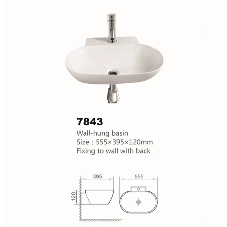 Low Price Factory Small Dining Room Wash Sink Sanitary Ware Ceramic Outdoor Wall Hung Basin