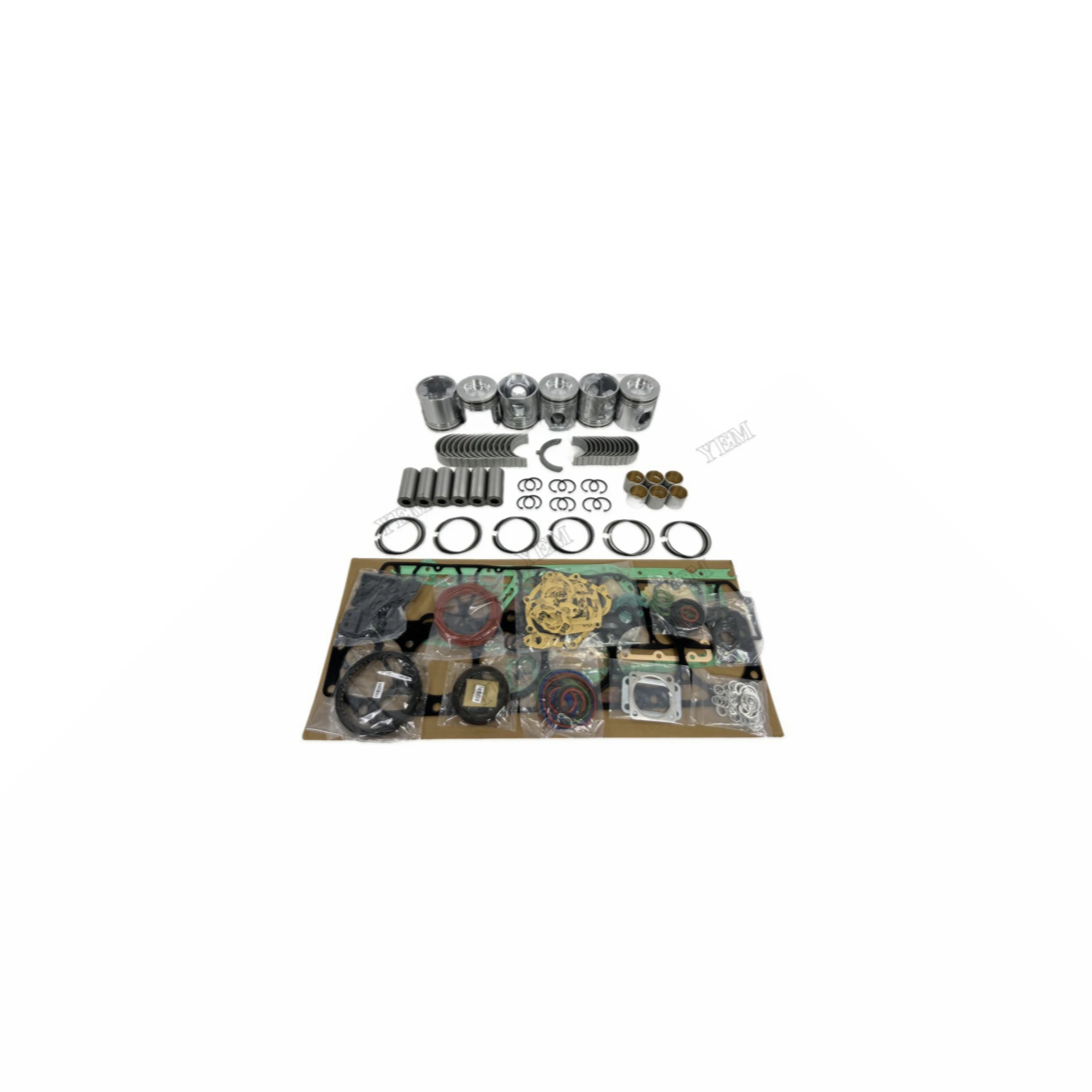 Engine Repair Kit With Cylinder Bearings Piston Rings Gaskets Compatible for Volvo D7E Replacement Standard Size Engine Parts