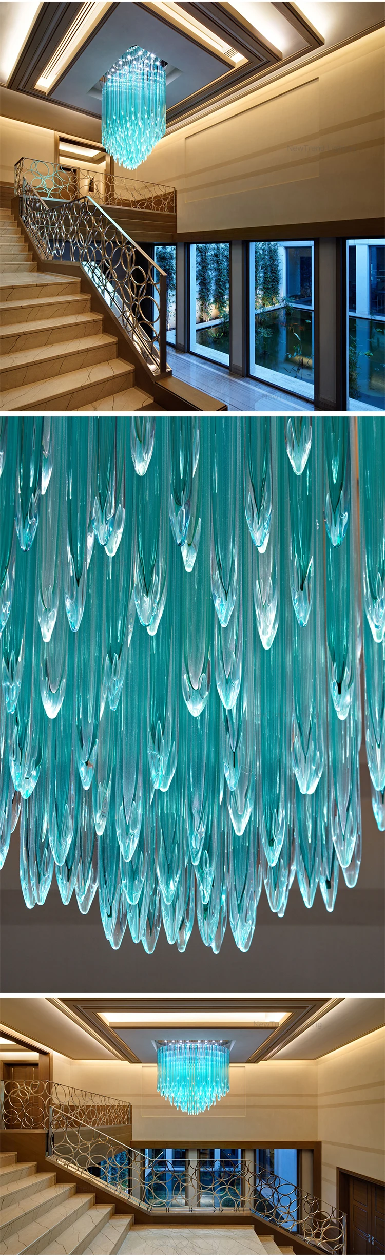 cpl 60 new product indoor project decoration lighting mall hotel lobby custom large chandelier  -3