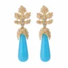 Gold, turquoise orchid