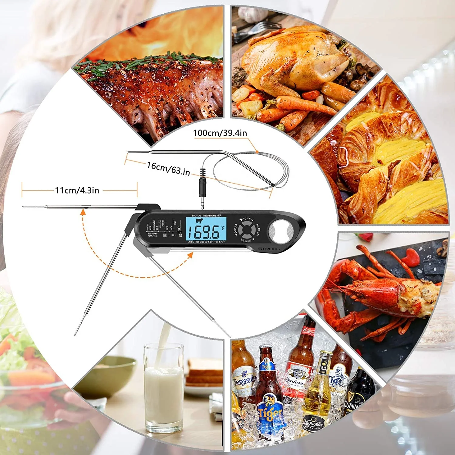Buy Wholesale China 2 In 1 Dual Probe Digital Instant Read Food