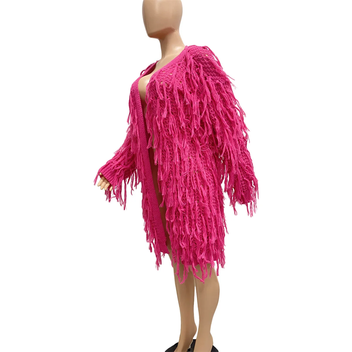 chinese dress ladies Gold Tassel Maxi Dress  District Runway