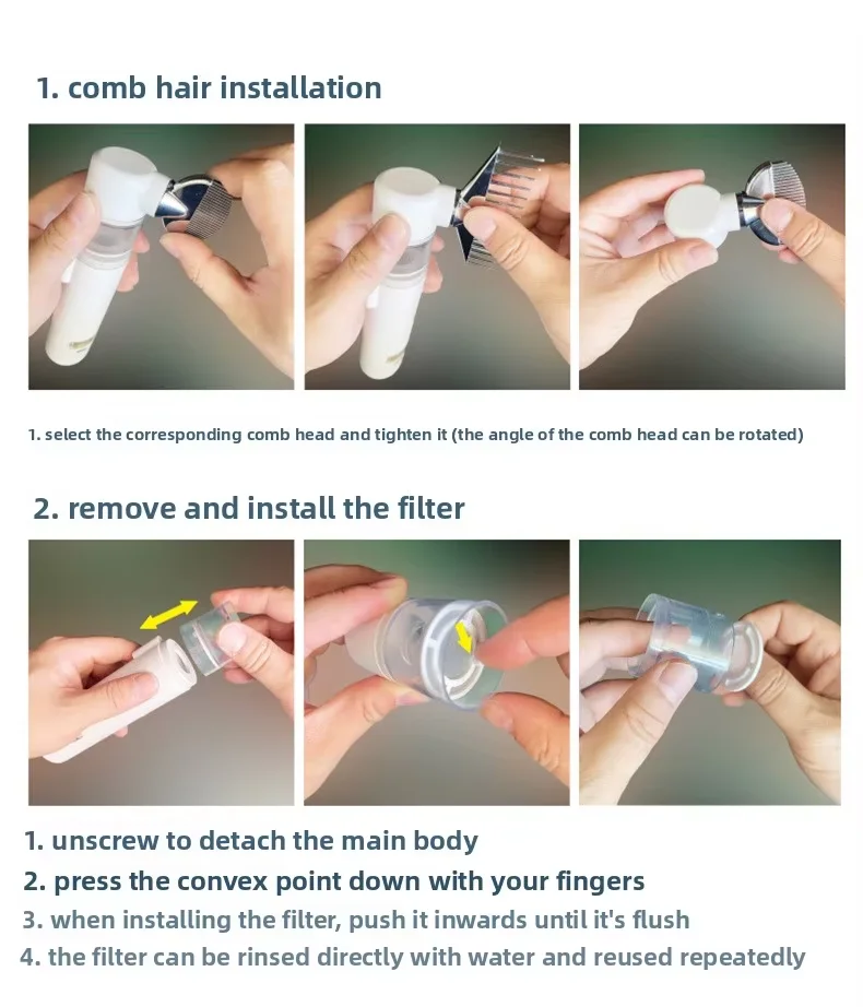 product 2 in 1 electric pet flea removal comb 360 rotatable detangling hair brush tick lice mite remover grooming tool for dogs cats-8