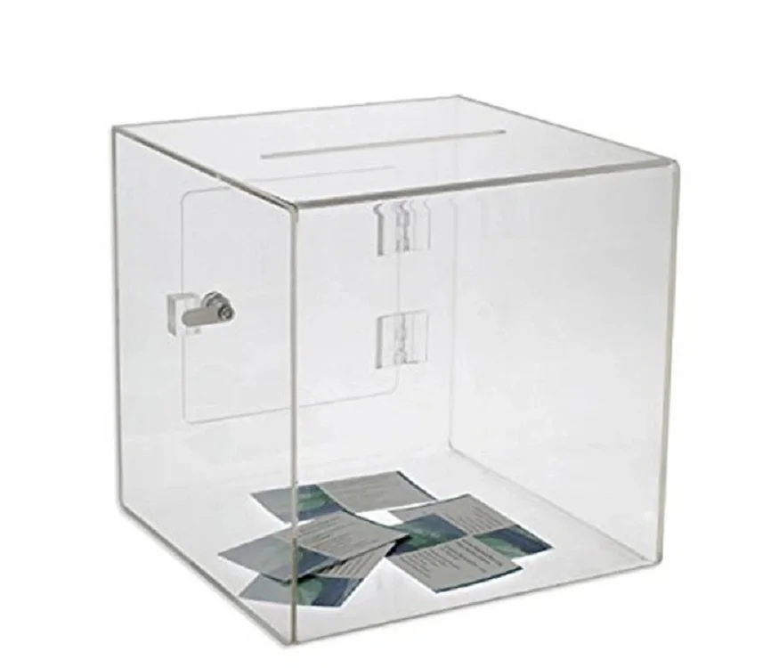 Clear Acrylic Ballot Box Charity Donation Clear Acrylic Ballot Box