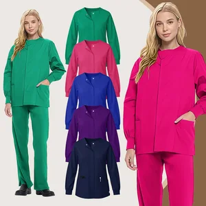 Cross-border Long-sleeve Hand-washing Gown Accessories for Women Autumn Winter Dental Hospital Dentist Surgical Scrubs Uniform
