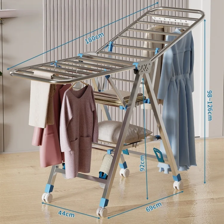 Multifunctional Cloth Dryer Stainless Steel Laundry Rack
